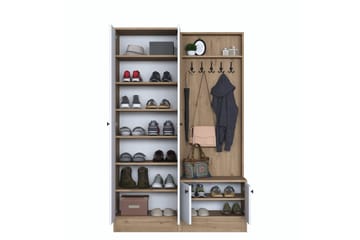 Hallmöbelset Hooda Brun/Vit - Hanah Home - Möbler - Hallmöbler - Möbelset för hall & entre