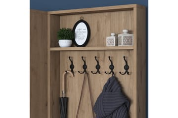 Hallmöbelset Hooda Brun/Vit - Hanah Home - Möbler - Hallmöbler - Möbelset för hall & entre