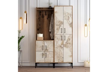 Hallmöbelset Kotzen 120 cm - Brun/Vit - Möbler - Hallmöbler - Möbelset för hall & entre