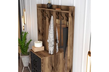 Hallmöbelset Kotzen 120 cm - Mörkbrun/Svart - Möbler - Hallmöbler - Möbelset för hall & entre