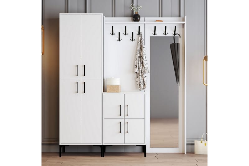 Hallmöbelset Kotzen 35x180 cm - Vit - Möbler - Hallmöbler - Möbelset för hall & entre