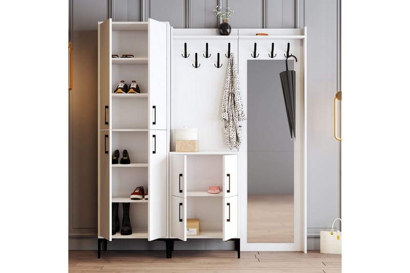 Hallmöbelset Kotzen 35x180 cm - Vit - Möbler - Hallmöbler - Möbelset för hall & entre