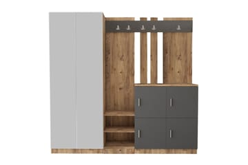 Hallmöbelset Medleys 38x187 cm - Natur/Antracit - Möbler - Hallmöbler - Möbelset för hall & entre