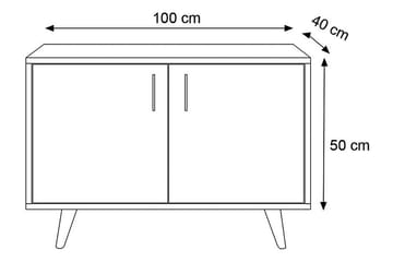 Hallmöbelset Mohenjo 50x100 cm - Natur/Vit - Möbler - Hallmöbler - Möbelset för hall & entre