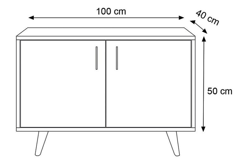 Hallmöbelset Mohenjo 50x100 cm - Natur/Vit - Möbler - Hallmöbler - Möbelset för hall & entre