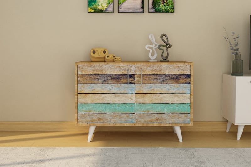 Hallmöbelset Mohenjo 50x100 cm - Natur/Vit - Möbler - Hallmöbler - Möbelset för hall & entre