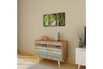 Hallmöbelset Mohenjo 50x100 cm - Natur/Vit - Möbler - Hallmöbler - Möbelset för hall & entre