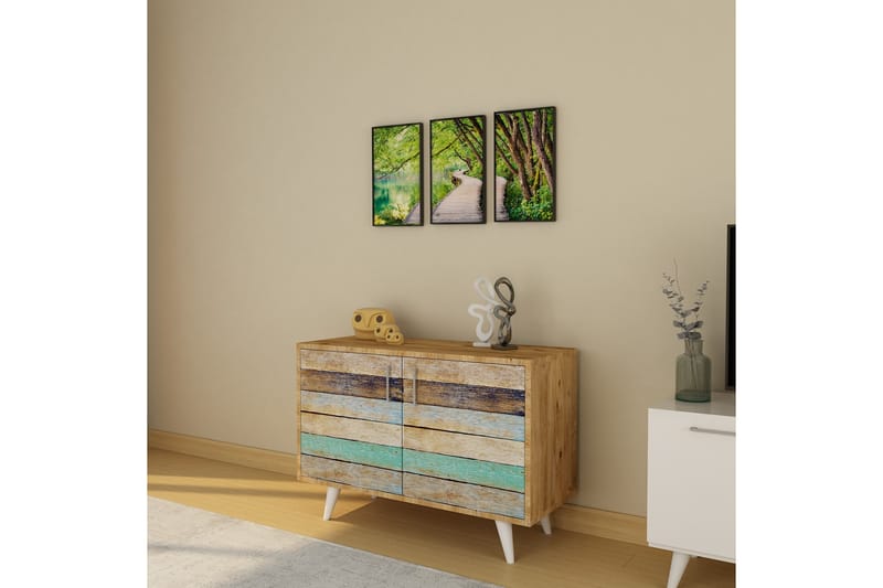 Hallmöbelset Mohenjo 50x100 cm - Natur/Vit - Möbler - Hallmöbler - Möbelset för hall & entre