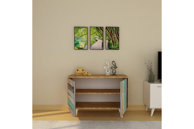 Hallmöbelset Mohenjo 50x100 cm - Natur/Vit - Möbler - Hallmöbler - Möbelset för hall & entre
