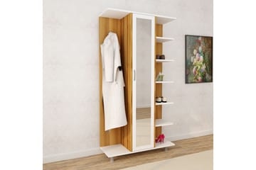 Hallmöbelset Nargta 180x100 cm - Natur/Vit - Möbler - Hallmöbler - Möbelset för hall & entre