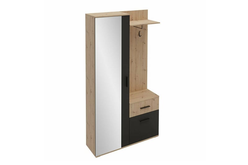 Hallmöbelset Rosehall 97x30 cm 195x - Svart - Möbler - Hallmöbler - Möbelset för hall & entre