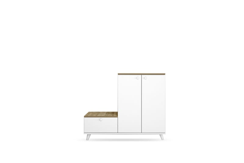 Hallmöbelset Tasarima 120x120 cm - Natur/Vit - Möbler - Hallmöbler - Möbelset för hall & entre