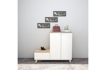 Hallmöbelset Tasarima 120x120 cm - Natur/Vit - Möbler - Hallmöbler - Möbelset för hall & entre