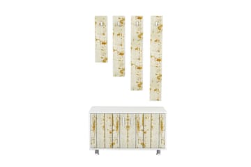 Hallmöbelset Tasarima 50x100 cm - Ljusbrun/Vit - Möbler - Hallmöbler - Möbelset för hall & entre