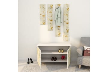 Hallmöbelset Tasarima 50x100 cm - Ljusbrun/Vit - Möbler - Hallmöbler - Möbelset för hall & entre