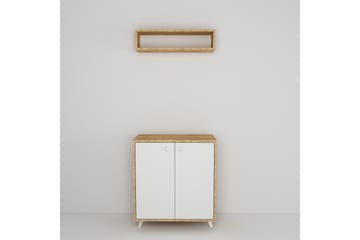 Hallmöbelset Tlaxaxo 80x80 cm - Natur/Vit - Möbler - Hallmöbler - Möbelset för hall & entre