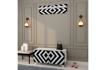 Hallmöbelset Trendel 55x100 cm - Natur/Vit - Möbler - Hallmöbler - Möbelset för hall & entre