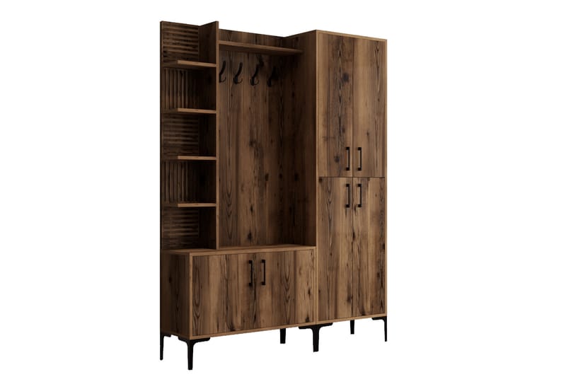Hallmöbelset Viyana 150 cm - Mörkbrun - Möbler - Hallmöbler - Möbelset för hall & entre