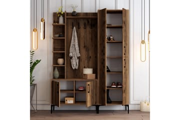 Hallmöbelset Viyana 150 cm - Mörkbrun - Möbler - Hallmöbler - Möbelset för hall & entre