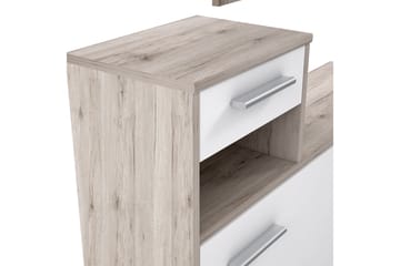 Hallmöbelset Waterlii 98x180 cm - Beige/Brun/Vit - Möbler - Hallmöbler - Möbelset för hall & entre
