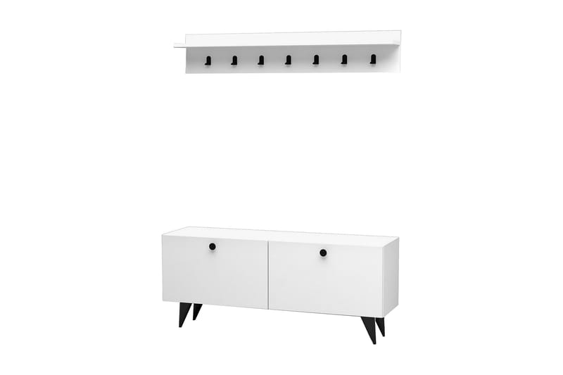 Hallmöbelset Peckeldon 35x113 cm - Vit - Möbler - Hallmöbler - Möbelset för hall & entre