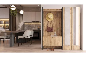 Hardyng Hallmöbelset 34x90 cm Dubbel Höger - Natur - Möbler - Hallmöbler - Möbelset för hall & entre