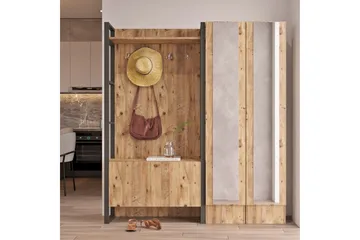 Hardyng Hallmöbelset 34x90 cm Dubbel Höger - Natur - Möbler - Hallmöbler - Möbelset för hall & entre