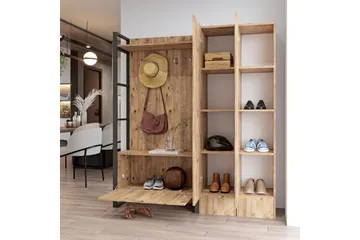 Hardyng Hallmöbelset 34x90 cm Dubbel Höger - Natur - Möbler - Hallmöbler - Möbelset för hall & entre