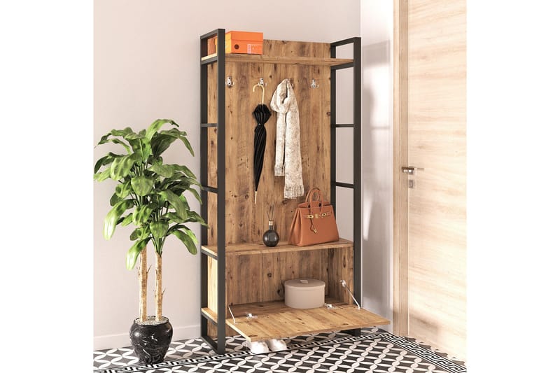 Hardyng Hallmöbelset 34x90 cm Dubbel Vänster - Natur - Möbler - Hallmöbler - Möbelset för hall & entre