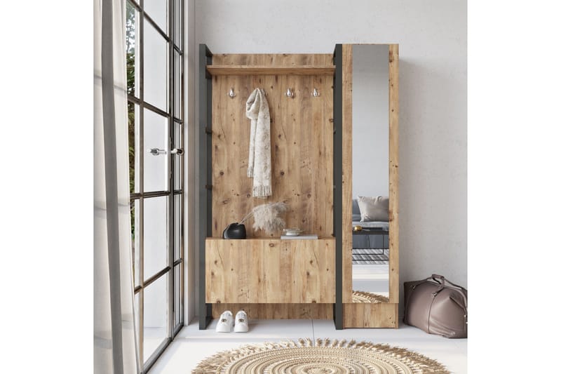 Hardyng Hallmöbelset 34x90 cm Höger - Natur - Möbler - Hallmöbler - Möbelset för hall & entre