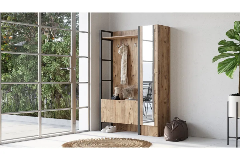 Hardyng Hallmöbelset 34x90 cm Höger - Natur - Möbler - Hallmöbler - Möbelset för hall & entre