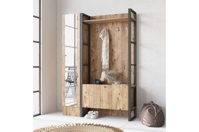 Hardyng Hallmöbelset 34x90 cm Vänster - Natur - Möbler - Hallmöbler - Möbelset för hall & entre