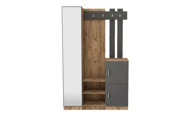 Hialeh Hallmöbelset 38x114 cm - Natur/Antracit - Möbler - Hallmöbler - Möbelset för hall & entre