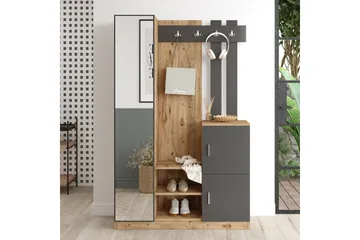 Hialeh Hallmöbelset 38x114 cm - Natur/Antracit - Möbler - Hallmöbler - Möbelset för hall & entre