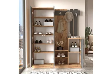 Hialeh Hallmöbelset 38x147 cm - Natur/Antracit - Möbler - Hallmöbler - Möbelset för hall & entre