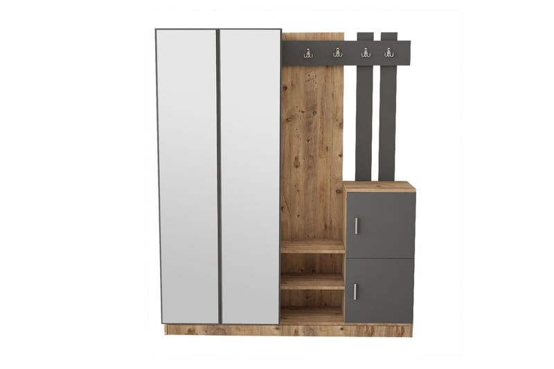 Hialeh Hallmöbelset 38x147 cm - Natur/Antracit - Möbler - Hallmöbler - Möbelset för hall & entre