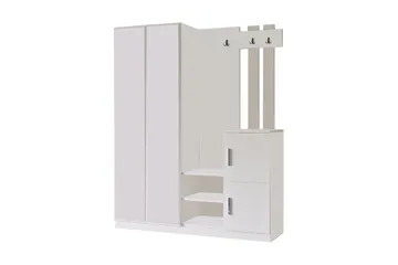 Hialeh Hallmöbelset 38x147 cm - Vit - Möbler - Hallmöbler - Möbelset för hall & entre