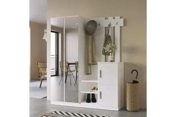 Hialeh Hallmöbelset 38x147 cm - Vit - Möbler - Hallmöbler - Möbelset för hall & entre