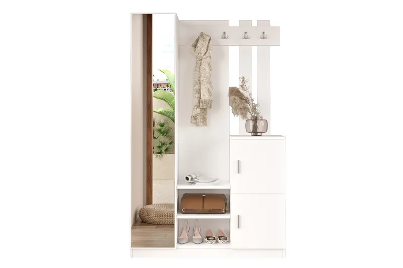 Hialeh Hallmöbelset - Vit - Möbler - Hallmöbler - Möbelset för hall & entre