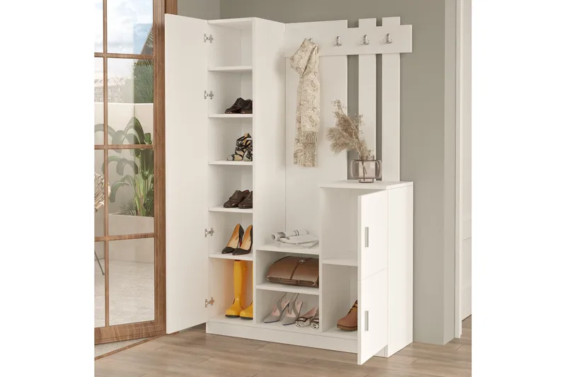 Hialeh Hallmöbelset - Vit - Möbler - Hallmöbler - Möbelset för hall & entre