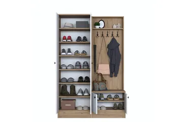 Hooda Hallmöbelset Brun/Vit - Hanah Home - Möbler - Hallmöbler - Möbelset för hall & entre