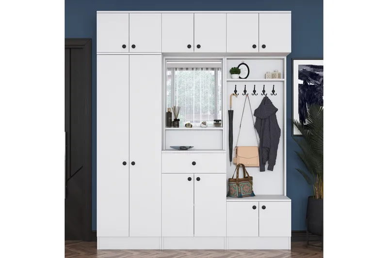 Itsuo Hallmöbelset Vit - Hanah Home - Möbler - Hallmöbler - Möbelset för hall & entre