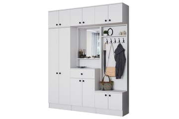 Itsuo Hallmöbelset Vit - Hanah Home - Möbler - Hallmöbler - Möbelset för hall & entre