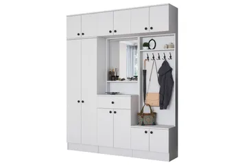 Itsuo Hallmöbelset Vit - Hanah Home - Möbler - Hallmöbler - Möbelset för hall & entre