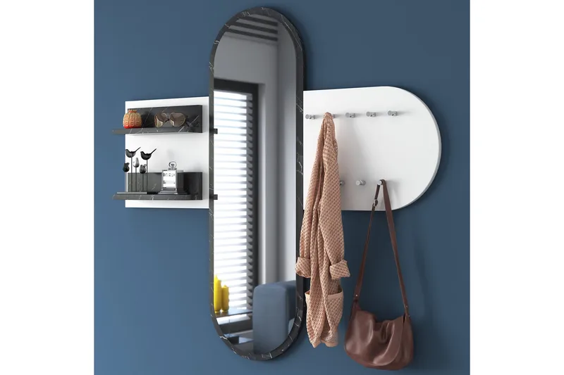 Juignac Hallmöbelset 120 cm - Vit - Möbler - Hallmöbler - Möbelset för hall & entre