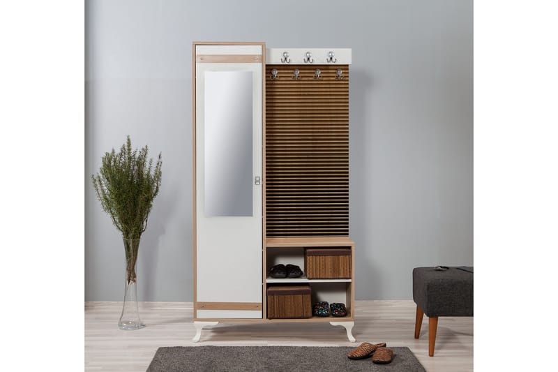 Klädförvaring Gillberga 100 cm - Brun - Möbler - Hallmöbler - Möbelset för hall & entre