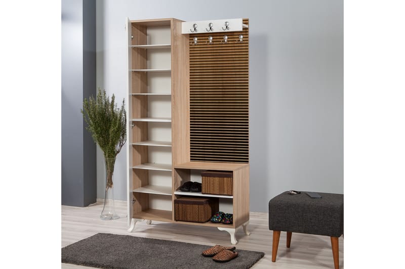 Klädförvaring Gillberga 100 cm - Brun - Möbler - Hallmöbler - Möbelset för hall & entre