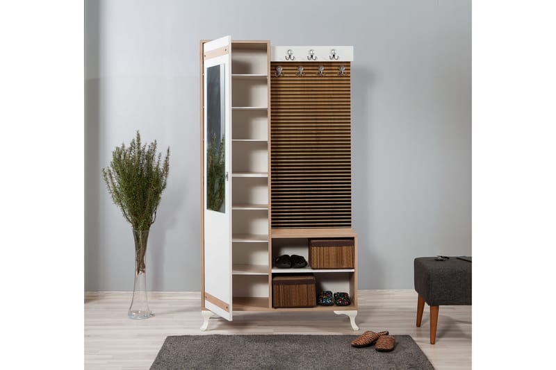 Klädförvaring Gillberga 100 cm - Brun - Möbler - Hallmöbler - Möbelset för hall & entre