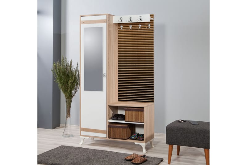 Klädförvaring Gillberga 100 cm - Brun - Möbler - Hallmöbler - Möbelset för hall & entre
