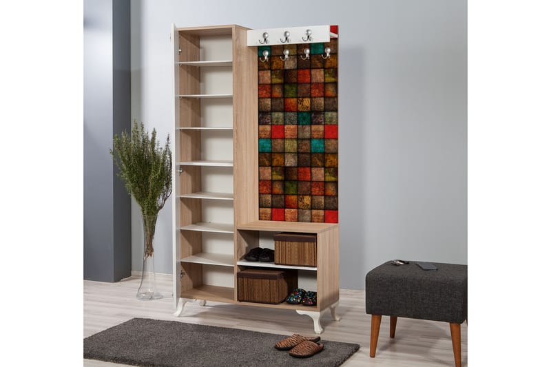 Klädförvaring Gillberga 100 cm - Brun - Möbler - Hallmöbler - Möbelset för hall & entre